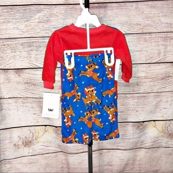 RUDOLPH. Fleece Christmas Pajamas. Size 12 months. - Picture 4 of 4